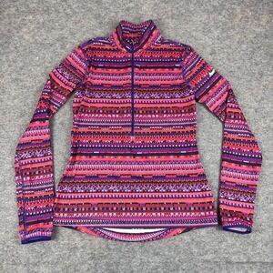Nike Pro Hyper Warm Dri Fit  1/2 Zip Thermal Mock Pullover Womens Medium M